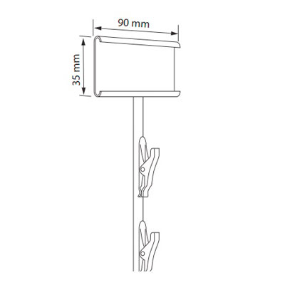 Tige cross-merchandising pince métal - Stop Rayon-3