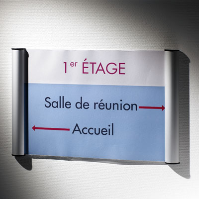 Plaques de signalisation porte-affiche  - Porte-visuels muraux - à suspendre-3