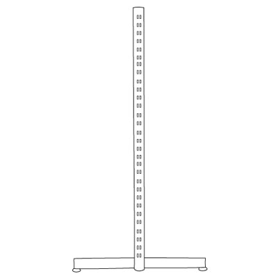 Piétement 2 faces double perforation  - Ligne Memphis - Diam. 60 mm