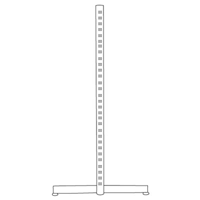 Piétement 2 faces double perforation - Ligne Memphis - Diam. 60 mm