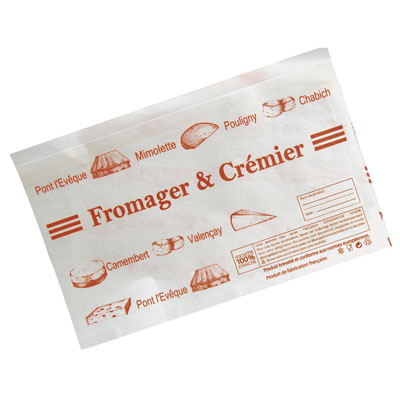 Pochettes alimentaires adhésives Fromager & Crémier - Films, papiers et pochettes alimentaires