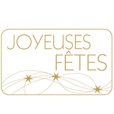 Étiquettes cadeaux adhésives Joyeuses Fêtes - Étiquettes cadeaux Noël