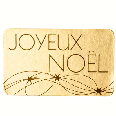 Étiquettes cadeaux adhésives Joyeux Noël - Étiquettes cadeaux Noël