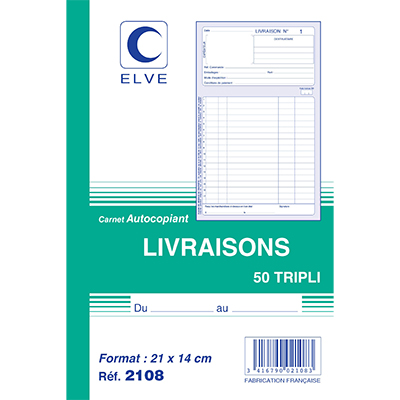 Bon de livraison, tripli - Livraisons