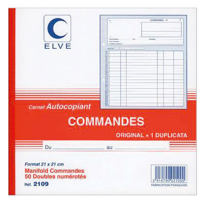 Bon de commande, dupli - Commandes