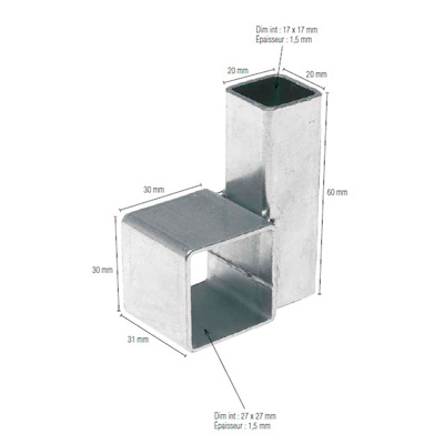 Carré pour barre penderie - Douilles-1