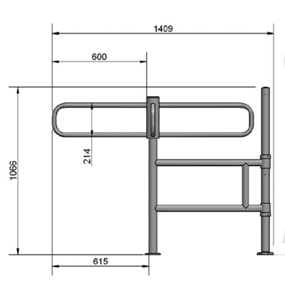 Tourniquet complet ouverture à droite - Guidage à fixer-1