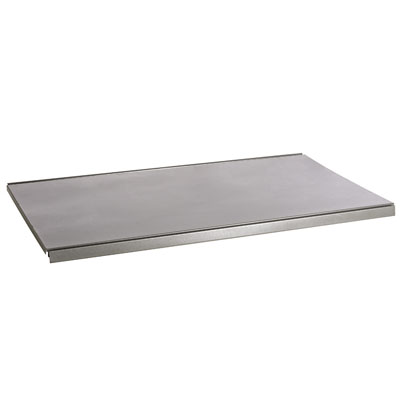 Tablette tôle monobloc - Ligne Store gris métallisé pas de 25 mm