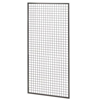 Grille avec cadre renforcé - Ligne Store gris métallisé pas de 25 mm