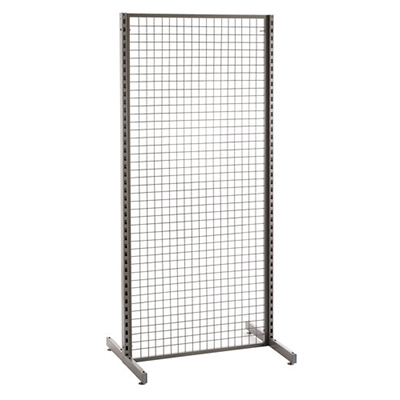 Grille avec cadre renforcé - Ligne Store gris métallisé pas de 25 mm-1