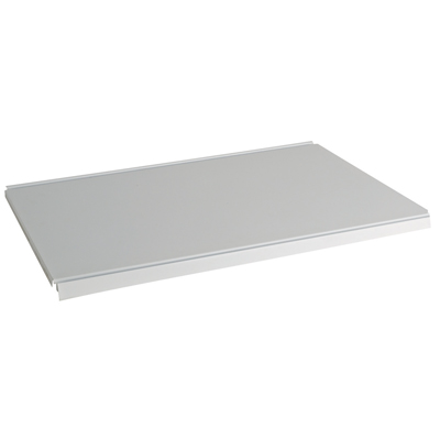 Tablette tôle monobloc - Ligne Store blanc pas de 25 mm