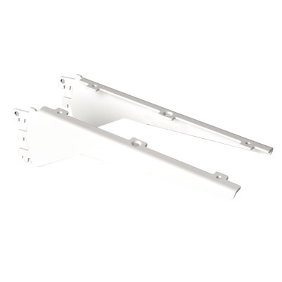 Consoles inclinables pour tablettes bois ou verre pas de 25 mm - Ligne Store blanc pas de 25 mm