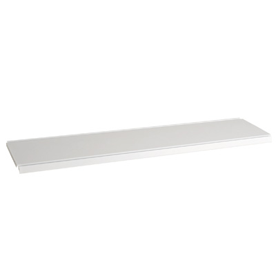 Tablette tôle monobloc - Ligne Store blanc pas de 25 mm