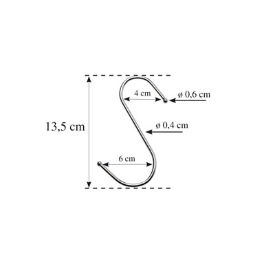 Crochet S chromé - Crochets - Anneaux-1