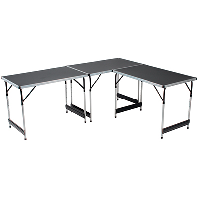 Lot de 3 tables pliantes - Etalages de marché