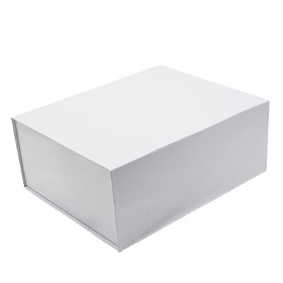 Boîtes aimantées - blanc brillant - 31 x 25 x H 12,5 cm - par 5 - Boîtages cadeaux