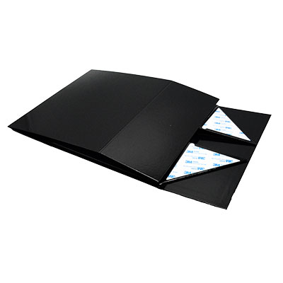 Boîtes aimantées - noir brillant - 31 x 25 x H 12,5 cm - par 5 - Boîtages cadeaux-1