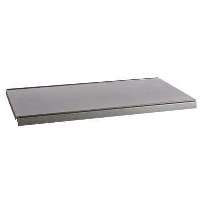 Tablette tôle monobloc - Ligne Store gris métallisé pas de 25 mm