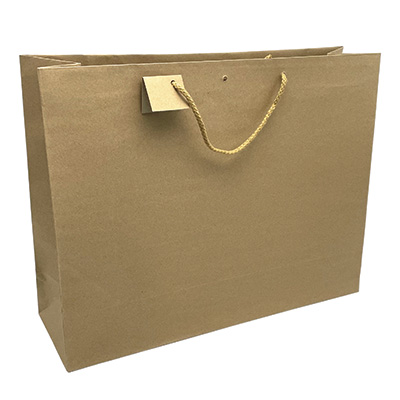 Sacs kraft Luxe - 52 + 16 x H 40 cm - par 10 - Sacs kraft Luxe