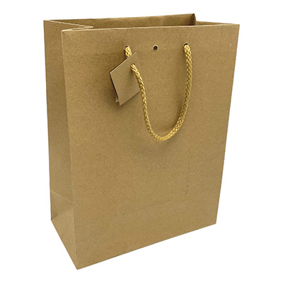 Sacs kraft Luxe - 25 + 13 x H 33 cm - par 10 - Sacs kraft Luxe