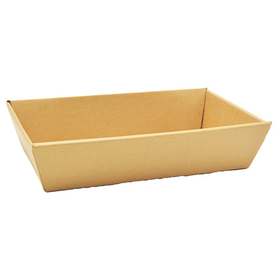 Corbeilles en carton kraft - L 33 x P 20 x H 7,4 cm - Corbeilles carton