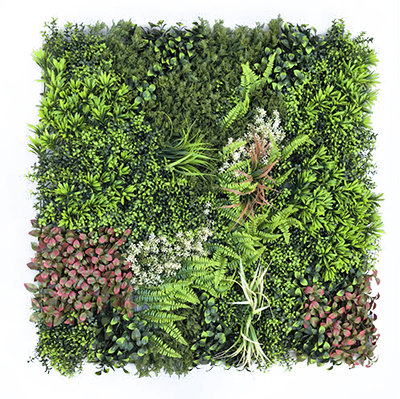 Mur végétal artificiel urbain 100 x 100 cm - Panneau mural - Plantes et fleurs artificielles