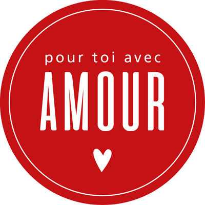 Étiquettes cadeaux adhésives Amour - Étiquettes cadeaux St Valentin