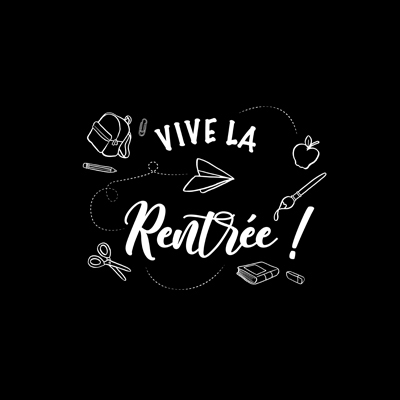 Vitrophanie électrostatique Vive la Rentrée ! - Rentrée des classes