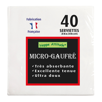 Serviettes Micro-gaufrées - Serviettes jetables Spécial Fêtes