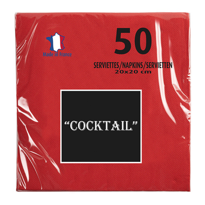 Serviettes cocktail Micro-gaufrées - Serviettes jetables Spécial Fêtes