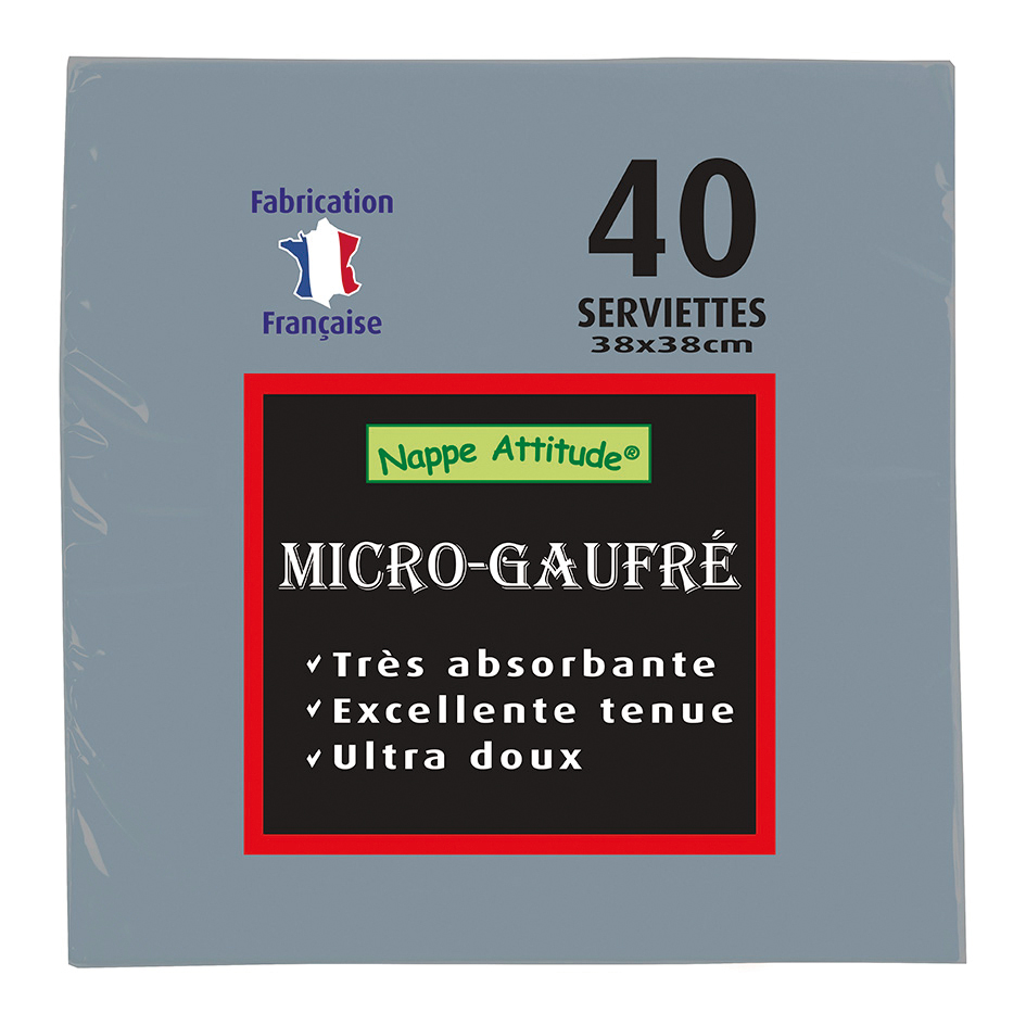 Serviettes Micro-gaufrées - Serviettes jetables Spécial Fêtes