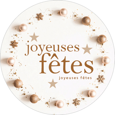 Étiquettes adhésives Joyeuses Fêtes - Étiquettes cadeaux Noël