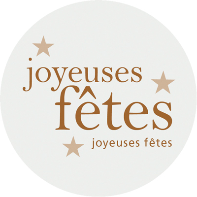 Étiquettes adhésives Joyeuses Fêtes - Étiquettes cadeaux Noël