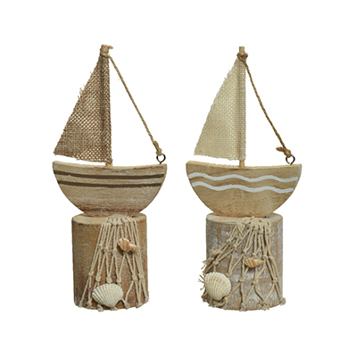 Voilier décoratif en bois - Décors marins