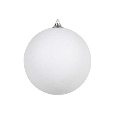 Boule de Noël Blanc pailleté ø 13,5 cm - Boules