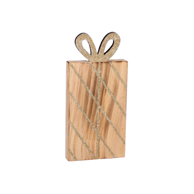 Paquet cadeau en bois - Décors à poser