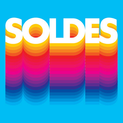 Affiche carrée Soldes Arc-en-ciel - Affiches Soldes