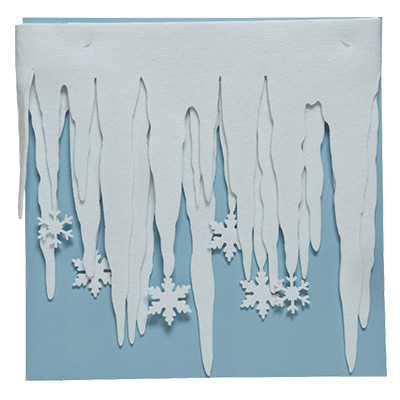 Stalactites et flocons de neige - L 200 cm - Neige et Décors en mousse