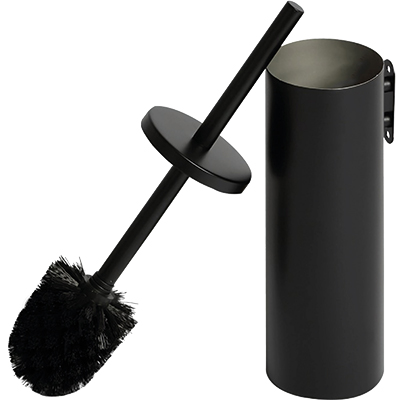 Brosse WC avec support mural à fixer - Noir mat - Accessoires WC-1