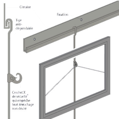 Tige aluminium carrée - Cimaises-1