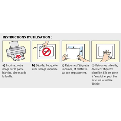 Etiquettes adhésives plastifiées - Étiquettes adhésives neutres-1