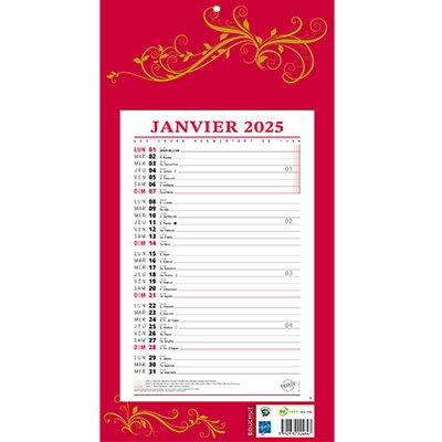 Calendrier mensuel 2025 - Calendriers